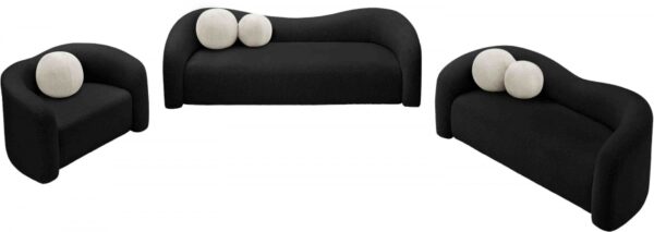 Kali 86" Faux Shearling Teddy Fabric Upholstered Sofa
