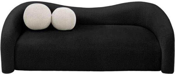 Kali 86" Faux Shearling Teddy Fabric Upholstered Sofa