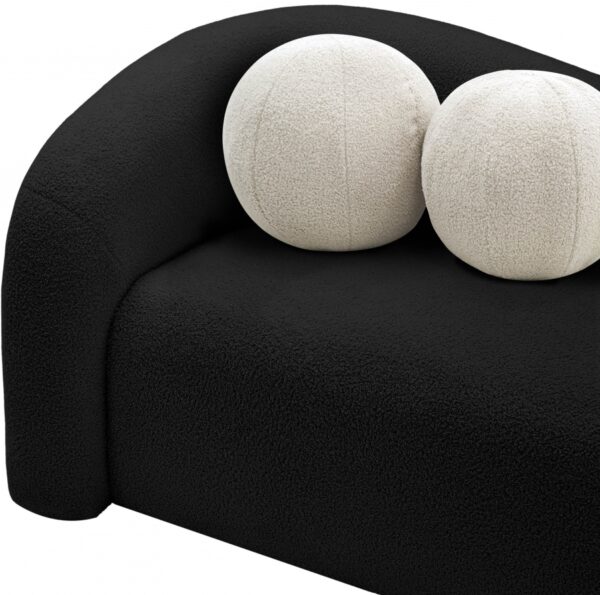Kali 86" Faux Shearling Teddy Fabric Upholstered Sofa