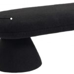 Drum Faux Shearling Teddy Fabric Upholstered Bench