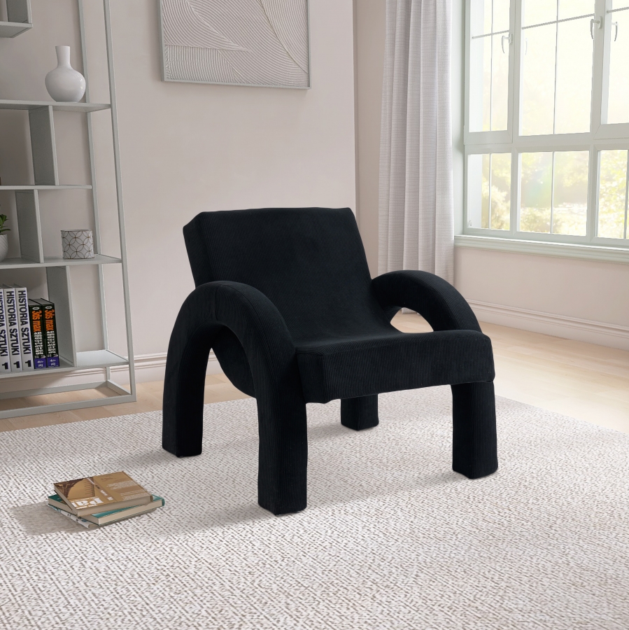 Corduroy Fabric Upholstered Accent Chair