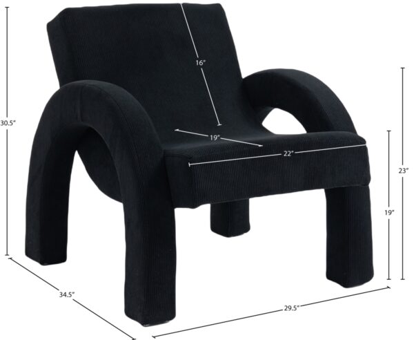 Corduroy Fabric Upholstered Accent Chair