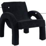 Corduroy Fabric Upholstered Accent Chair