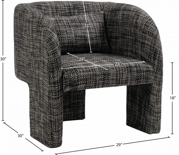 Sawyer Weaved Fabric Upholstered Accent Chair