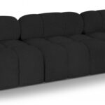 Ames 102" Boucle Fabric Upholstered 3pc. Armless Modular Sofa