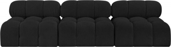 Ames 102" Boucle Fabric Upholstered 3pc. Armless Modular Sofa