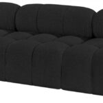 Ames 102" Boucle Fabric Upholstered 3pc. Armless Modular Sofa