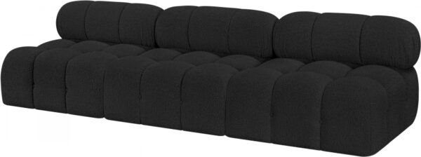 Ames 102" Boucle Fabric Upholstered 3pc. Armless Modular Sofa