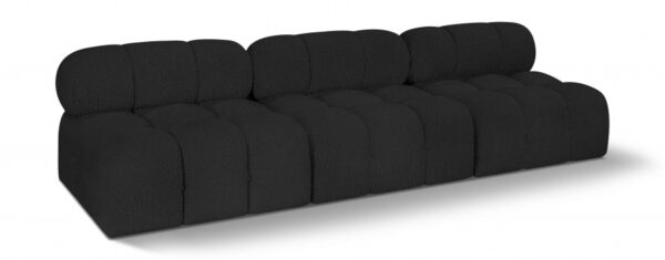 Ames 102" Boucle Fabric Upholstered 3pc. Armless Modular Sofa