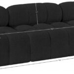 Ames 102" Boucle Fabric Upholstered 3pc. Armless Modular Sofa