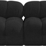 Ames 136" Boucle Fabric Upholstered 4pc. Modular Sofa