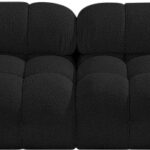Ames 136" Boucle Fabric Upholstered 4pc. Modular Sofa