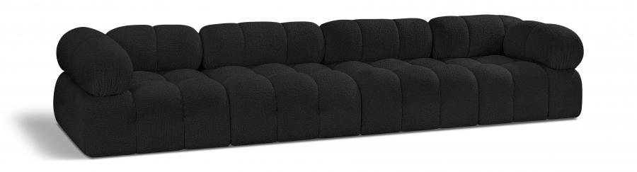 Ames 136" Boucle Fabric Upholstered 4pc. Modular Sofa