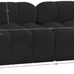 Ames 136" Boucle Fabric Upholstered 4pc. Modular Sofa