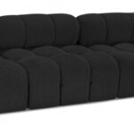 Ames 136" Boucle Fabric Upholstered 4pc. Armless Modular Sofa