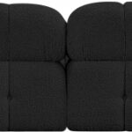Ames 136" Boucle Fabric Upholstered 4pc. Armless Modular Sofa