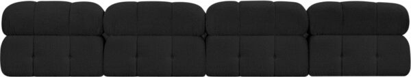 Ames 136" Boucle Fabric Upholstered 4pc. Armless Modular Sofa