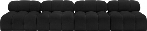 Ames 136" Boucle Fabric Upholstered 4pc. Armless Modular Sofa