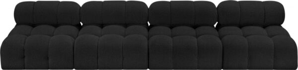 Ames 136" Boucle Fabric Upholstered 4pc. Armless Modular Sofa