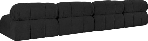 Ames 136" Boucle Fabric Upholstered 4pc. Armless Modular Sofa