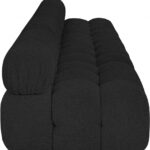 Ames 136" Boucle Fabric Upholstered 4pc. Armless Modular Sofa