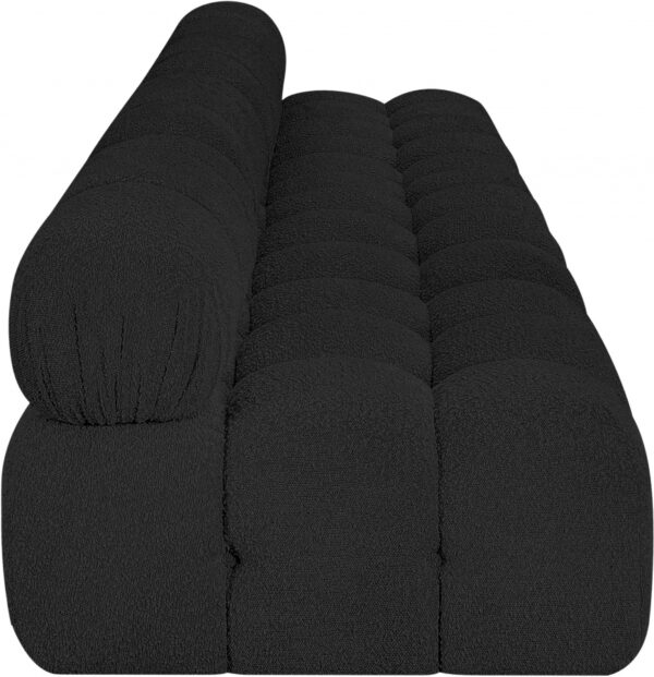 Ames 136" Boucle Fabric Upholstered 4pc. Armless Modular Sofa