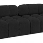 Ames 68" Boucle Fabric Upholstered 2pc. Armless Modular Loveseat