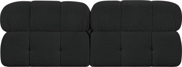 Ames 68" Boucle Fabric Upholstered 2pc. Armless Modular Loveseat