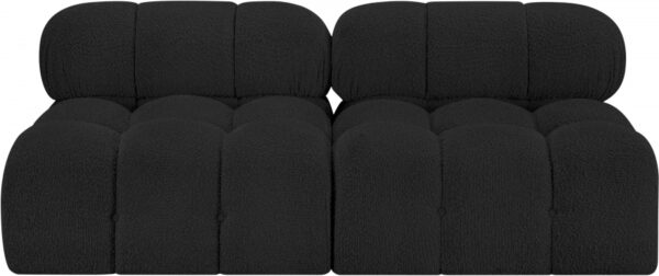 Ames 68" Boucle Fabric Upholstered 2pc. Armless Modular Loveseat