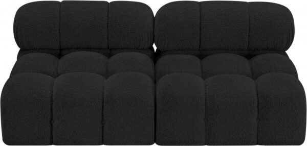 Ames 68" Boucle Fabric Upholstered 2pc. Armless Modular Loveseat