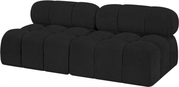 Ames 68" Boucle Fabric Upholstered 2pc. Armless Modular Loveseat