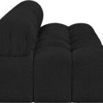 Ames 68" Boucle Fabric Upholstered 2pc. Armless Modular Loveseat