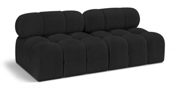 Ames 68" Boucle Fabric Upholstered 2pc. Armless Modular Loveseat