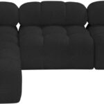 Ames 102" Boucle Fabric Upholstered 4pc. Modular Sectional