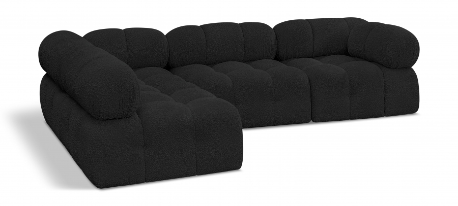 Ames 102" Boucle Fabric Upholstered 4pc. Modular Sectional
