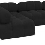Ames 102" Boucle Fabric Upholstered 4pc. Modular Sectional
