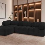 Ames 102" Boucle Fabric Upholstered 4pc. Modular Sectional