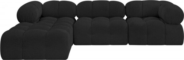 Ames 102" Boucle Fabric Upholstered 4pc. Modular Sectional
