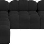 Ames 102" Boucle Fabric Upholstered 4pc. Modular Sectional