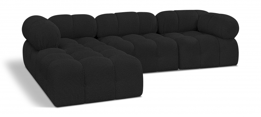 Ames 102" Boucle Fabric Upholstered 4pc. Modular Sectional