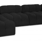 Ames 136" Boucle Fabric Upholstered 5pc. Modular Sectional