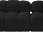 Ames 136" Boucle Fabric Upholstered 5pc. Modular Sectional