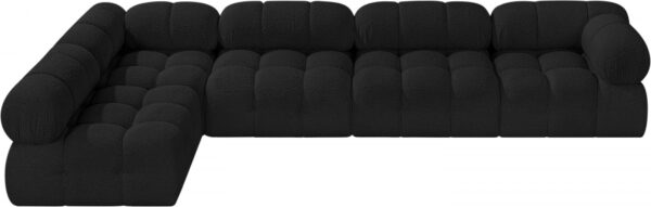 Ames 136" Boucle Fabric Upholstered 5pc. Modular Sectional