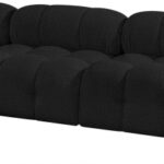 Ames 136" Boucle Fabric Upholstered 5pc. Modular Sectional