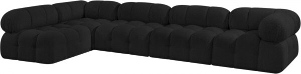 Ames 136" Boucle Fabric Upholstered 5pc. Modular Sectional