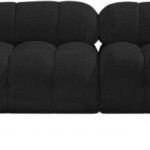 Ames 136" Boucle Fabric Upholstered 5pc. Modular Sectional