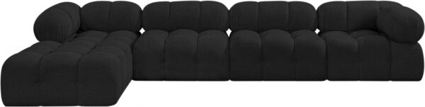 Ames 136" Boucle Fabric Upholstered 5pc. Modular Sectional