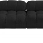 Ames 136" Boucle Fabric Upholstered 5pc. Modular Sectional