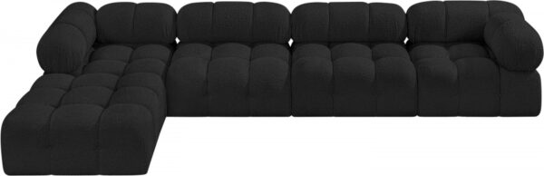 Ames 136" Boucle Fabric Upholstered 5pc. Modular Sectional