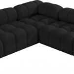 Ames 102" Boucle Fabric Upholstered 5pc. Modular Sectional